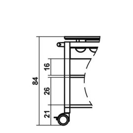 Servierwagen wengé  | 3 Borde 700 x 550 mm Marmorplatte Produktbild 1 S