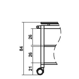 Servierwagen wengé  | 3 Borde 1050 x 550 mm Produktbild 1 S