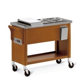 Bain-Marie-Wagen 6600SW wengefarben beheizbar  • 3 Becken Produktbild