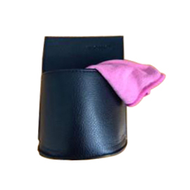 Hygieneköcher Leder schwarz passend für Putzlappen | Reinigungsmittel Produktbild