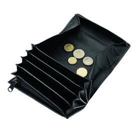 Mini-Kellnerbörse Rindleder schwarz  L 150 mm Produktbild