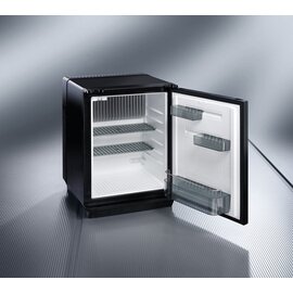 Minibar miniCool DS 400 schwarz Alu-Dekor 35 ltr | Absorberkühlung | Türanschlag rechts Produktbild 1 S