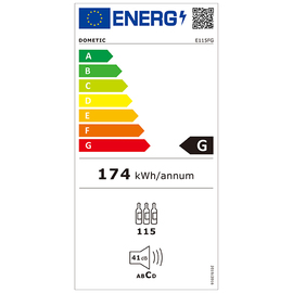 Weinkühlschrank DESIGN-LINE E115FG Glastür Produktbild 2 S