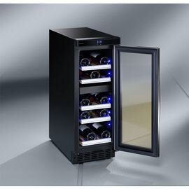 Weinkühlschrank MACAVE 15 schwarz  | Glastür | Statische Kühlung Produktbild