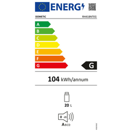 Minibar RH 418NTEG anthrazit 20 ltr | thermoelektrisch | Türanschlag rechts Produktbild 1 S