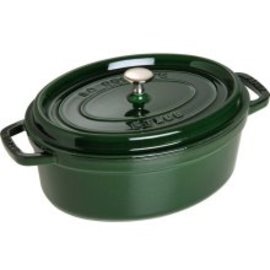 Kokotte 6,7 ltr Gusseisen grün oval Produktbild