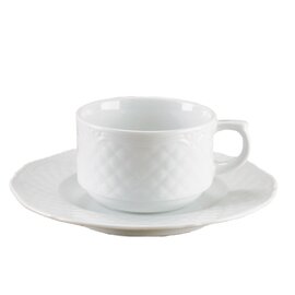 Kaffee-Untere, stapelbar, "Aphrodite Uni Weiss", Maße: Ø 160 mm, Höhe: 20 mm, Gewicht: 195 g Produktbild