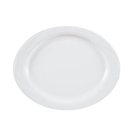 Platte ARCADIA Porzellan weiß oval | 245 mm  x 163 mm Produktbild