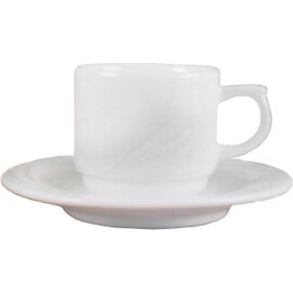 Kaffeetasse ARCADIA mit Henkel 100 ml Porzellan weiß mit Relief  H 59 mm Produktbild