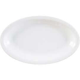 Platte MILANO Porzellan weiß oval | 320 mm  x 187 mm Produktbild