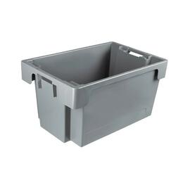 Drehstapelbehälter ROTA 50 ltr HDPE grau nestbar Ausführung geschlossen Produktbild