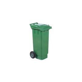 Müllbehälter 80 ltr Kunststoff grün Klappdeckel  L 525 mm  B 450 mm  H 940 mm Produktbild