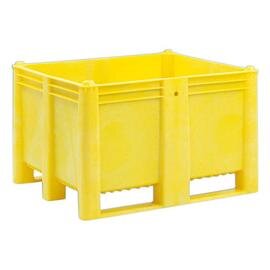 Großvolumen-Palettenboxen  • gelb  | 600 ltr | 1200 mm  x 1000 mm  H 740 mm Produktbild