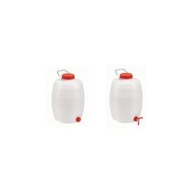 Wasserkanister HDPE Polypropylen weiß rot 10 ltr Ø 232 mm  H 320 mm Produktbild