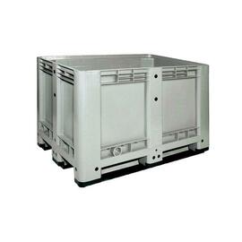 Palettenbox 470 ltr HDPE grau Anzahl Kufen 3 Ausführung geschlossen Produktbild