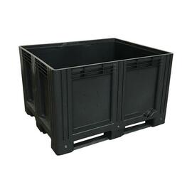 Palettenbox RECYCLED 610 ltr HDPE schwarz Anzahl Kufen 3 Ausführung geschlossen Produktbild