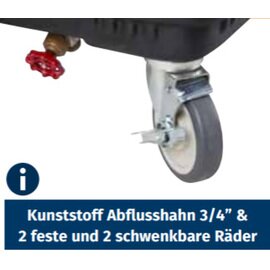 Eiswürfelwagen schwarz 2 Lenk-, 2 Bockrollen 2 Bremsrollen 572 mm  x 700 mm  H 840 mm Produktbild 2 S