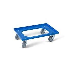 Fahrgestell blau 4 Lenkrollen gummibereift 610 mm  x 410 mm  H 160 mm Produktbild