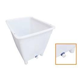 Großvolumenbehälter NATURAL  • weiß  | 210 ltr | 790 mm  x 605 mm  H 680 mm | Drehverschluss Produktbild