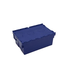 Deckelkiste 40 ltr PP blau mit Deckel Produktbild