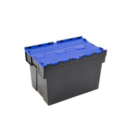 Deckelkiste 69 ltr PP schwarz | blau Produktbild