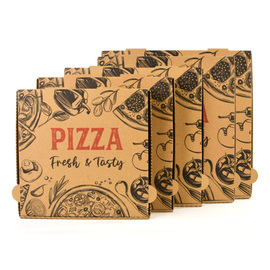 Pizzakartons braun | 240 mm x 240 mm H 40 mm Produktbild