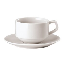 Kaffeetasse 180 ml mit Untertasse ROTONDO Porzellan weiß Produktbild
