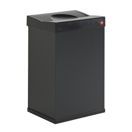 Abfallbehälter Big Box 40 ltr Stahlblech Kunststoff schwarz Schwingdeckel  L 340 mm  B 260 mm  H 500 mm Produktbild