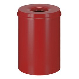 Papierkorb 30 ltr Metall rot Einwurföffnung feuerlöschend Ø 335 mm  H 470 mm Produktbild
