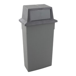 Abfallbehälter Wall-Hugger 80 ltr Kunststoff Pushdeckel  L 520 mm  B 300 mm  H 984 mm Produktbild