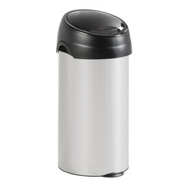 Abfallbehälter 60 ltr Aluminium schwarz Touchdeckel Ø 360 mm  H 780 mm Produktbild