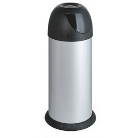 Abfallbehälter 40 ltr metallic | schwarz Schwingdeckel Ø 345 mm  H 800 mm Produktbild