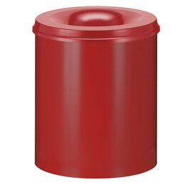 Papierkorb 80 ltr Metall rot Einwurföffnung feuerlöschend Ø 465 mm  H 540 mm Produktbild