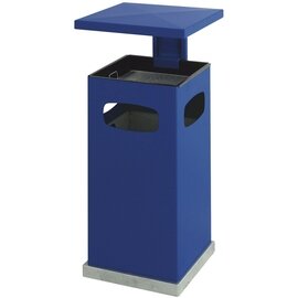 Ascher-Papierkorb Metall blau quadratisch  H 910 mm Produktbild