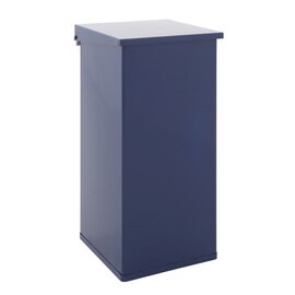Abfallbehälter CARRO-LIFT 110 ltr Aluminium blau Hebedeckel feuerfest  L 360 mm  B 360 mm  H 800 mm Produktbild