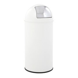 Abfallbehälter PUSHCAN 40 ltr weiß Pushdeckel Ø 350 mm  H 740 mm Produktbild