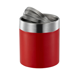 Tischabfallbehälter 1,5 ltr mit Schwingdeckel Fandy Edelstahl rot Ø 121 mm Produktbild