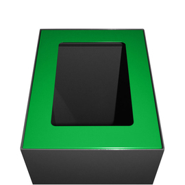 Deckel, grün, Stahl, pulverbeschichtet, für modulare Abfalltrennanlage Produktbild