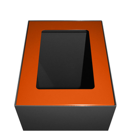 Deckel, orange, Stahl, pulverbeschichtet, für modulare Abfalltrennanlage Produktbild