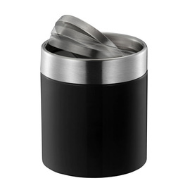 Tischabfallbehälter 1,5 ltr mit Schwingdeckel Fandy Edelstahl schwarz Ø 121 mm Produktbild
