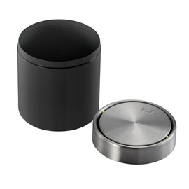 Tischabfallbehälter 1,5 ltr mit Schwingdeckel Fandy Edelstahl schwarz Ø 121 mm Produktbild 1 S