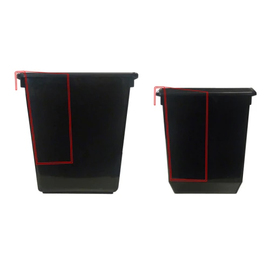 Schwarzer PP-Einsatzbehälter für rechteckigen konischen Papierkorb, 21 + 27 ltr Produktbild 1 S