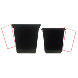 Blauer PP-Einsatzbehälter für rechteckigen konischen Papierkorb, 21 + 27 ltr Produktbild 2 S
