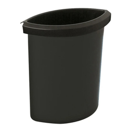 Ovaler Einsatz, 6 Liter, schwarz, für runden 18-l-Papierkorb, 290 x 160 x H 315 mm Produktbild