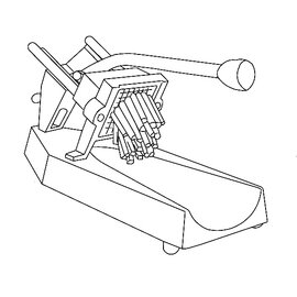 Pommes-Frites-Schneider CF4 Tischgerät  H 250 mm • Schnittstärke 9 mm | Gatter | Druckplatte Produktbild 1 S