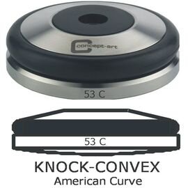 Tamper-Unterteil Knock Convex Kunststoff Edelstahl Silikon  Ø 53 mm Produktbild