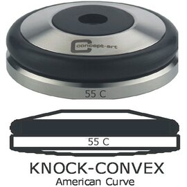 Tamper Knock Convex Kunststoff Edelstahl Silikon  Ø 55 mm Produktbild