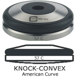 Tamper-Unterteil Knock Convex Kunststoff Edelstahl Silikon  Ø 57 mm Produktbild
