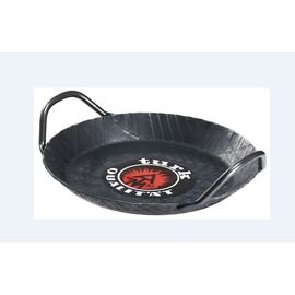 RESTPOSTEN | 65924 Schmiedeeiserne Servierpfanne, Durchmesser ca. 28 - 31 cm mit Ausfräsung 21 cm, lackiert - kombinierbar mit Rustikalem Rinden-Pfannenteller Produktbild