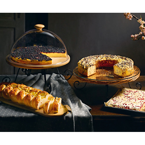Gloschenhaube OMA´S LANDKUCHEN H 250 mm Ø 440 mm mit Holzgriff Produktbild 1 L